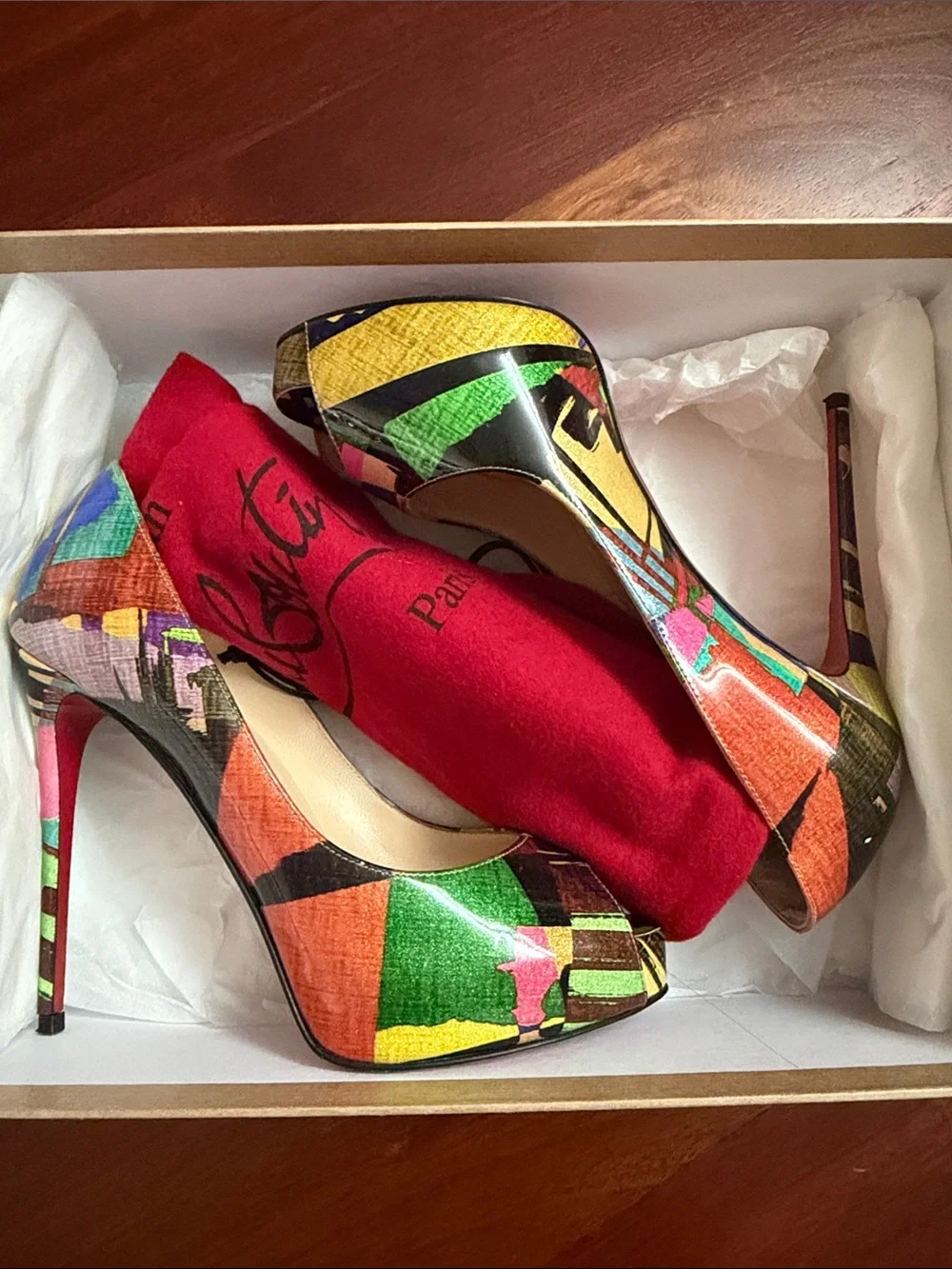 Christian Louboutin Multicolor Prive 120 Patent Mag